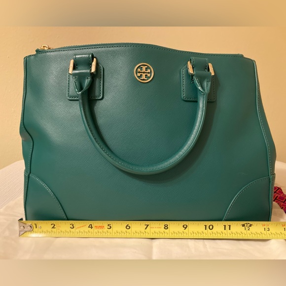 Green Tory Burch Robinson Double Zip Tote - Picture 11 of 14